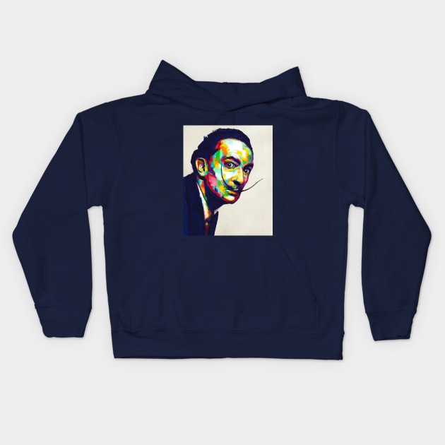 Salvador Dali Painting Kids Hoodie by anycolordesigns